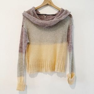 Anthropologie Knitted & Knotted Mohair Cowlneck Sweater |R6